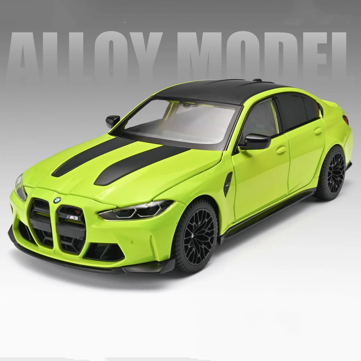 Model samochodu sportowego BMW M3 G80 Coupe w skali 1:24 – metalowy model kolekcjonerski z funkcjami dźwiękowymi i świetlnymi