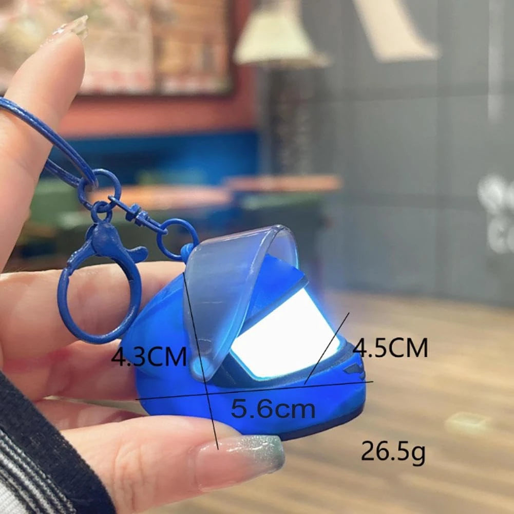 Świecący brelok do kluczy w kształcie kasku motocyklowego 3D – miniaturowy kask z funkcją latarki dla motocyklistów i miłośników motocykli